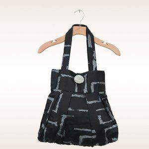 Women's Handmade Fabric Shoulder Bag One Of A Kind One Size Black Gray